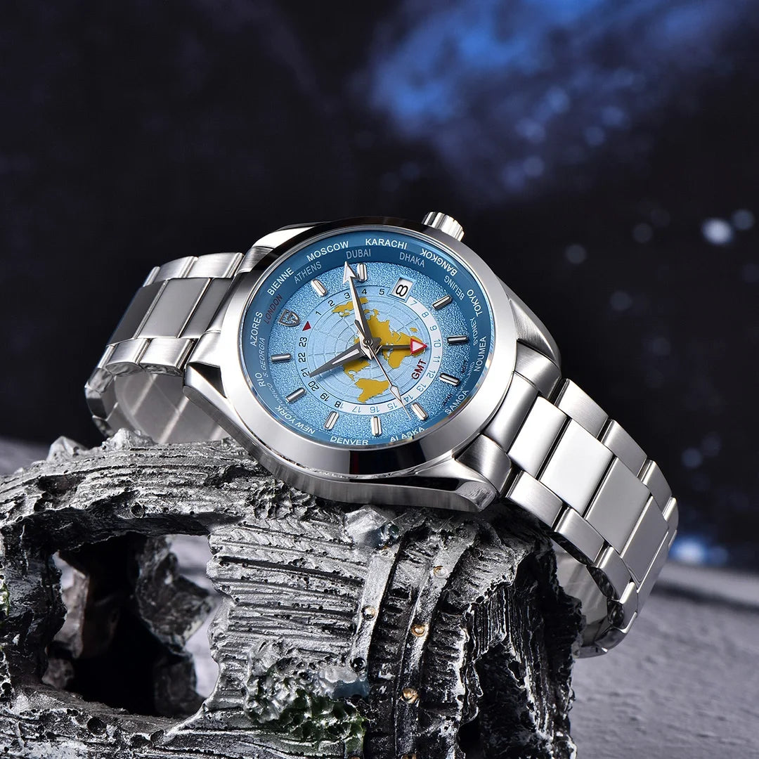 PAGANI DESIGN PD-1788 New Men's Watch NH34 GMT Automatic Mechanical Men's Watch Waterproof Stainless Steel Watch