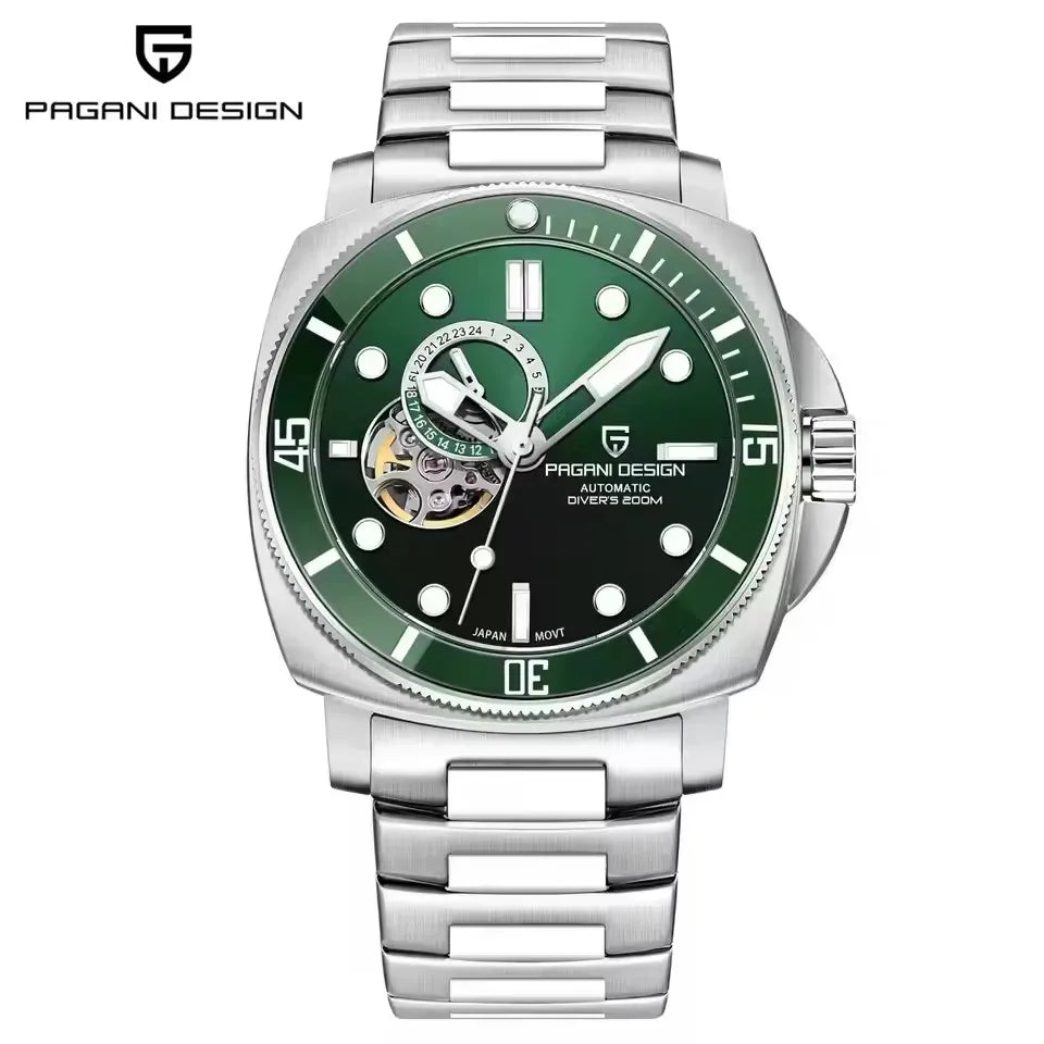PAGANI DESIGN 2026 Original 43MM Men's Automatic Mechanical Watch NH39 200M Waterproof AR Sapphire Mirror Watches For Men ﻿