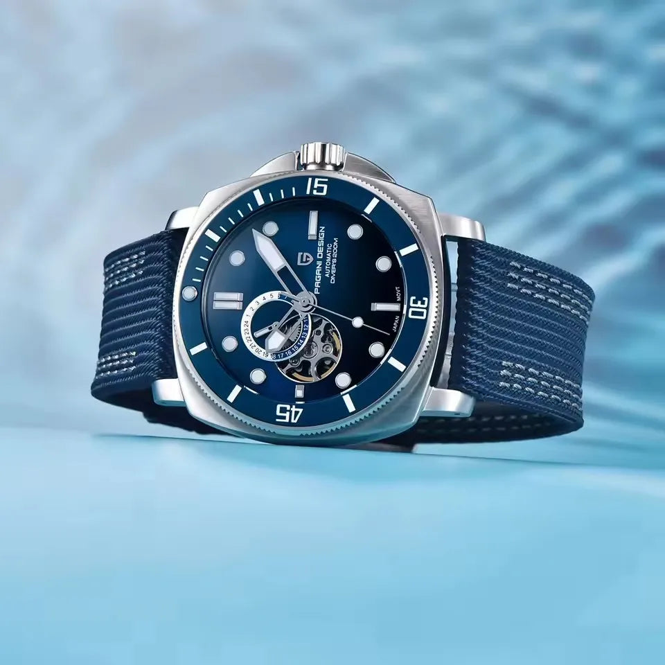 PAGANI DESIGN 2026 Original 43MM Men's Automatic Mechanical Watch NH39 200M Waterproof AR Sapphire Mirror Watches For Men ﻿