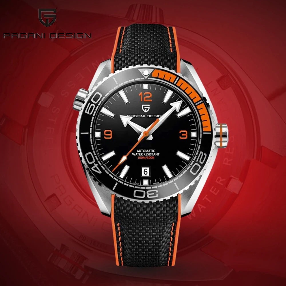 PAGANI DESIGN 2026 42MM Ceramic Bezel men mechanical wristwatches Fashion Sapphire Glass Watch Japan movement Automatic Watches