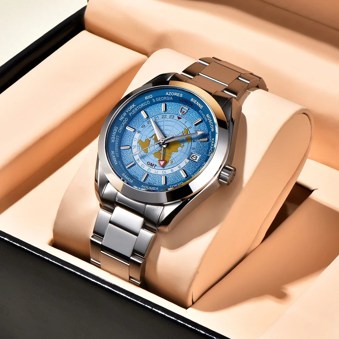 PAGANI DESIGN PD-1788 New Men's Watch NH34 GMT Automatic Mechanical Men's Watch Waterproof Stainless Steel Watch