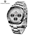 New PAGANI DESIGN PD1644 Luxury Men's Quartz Watch Automatic date Wristwatches Sport 100m Waterproof Chronograph Men Gift