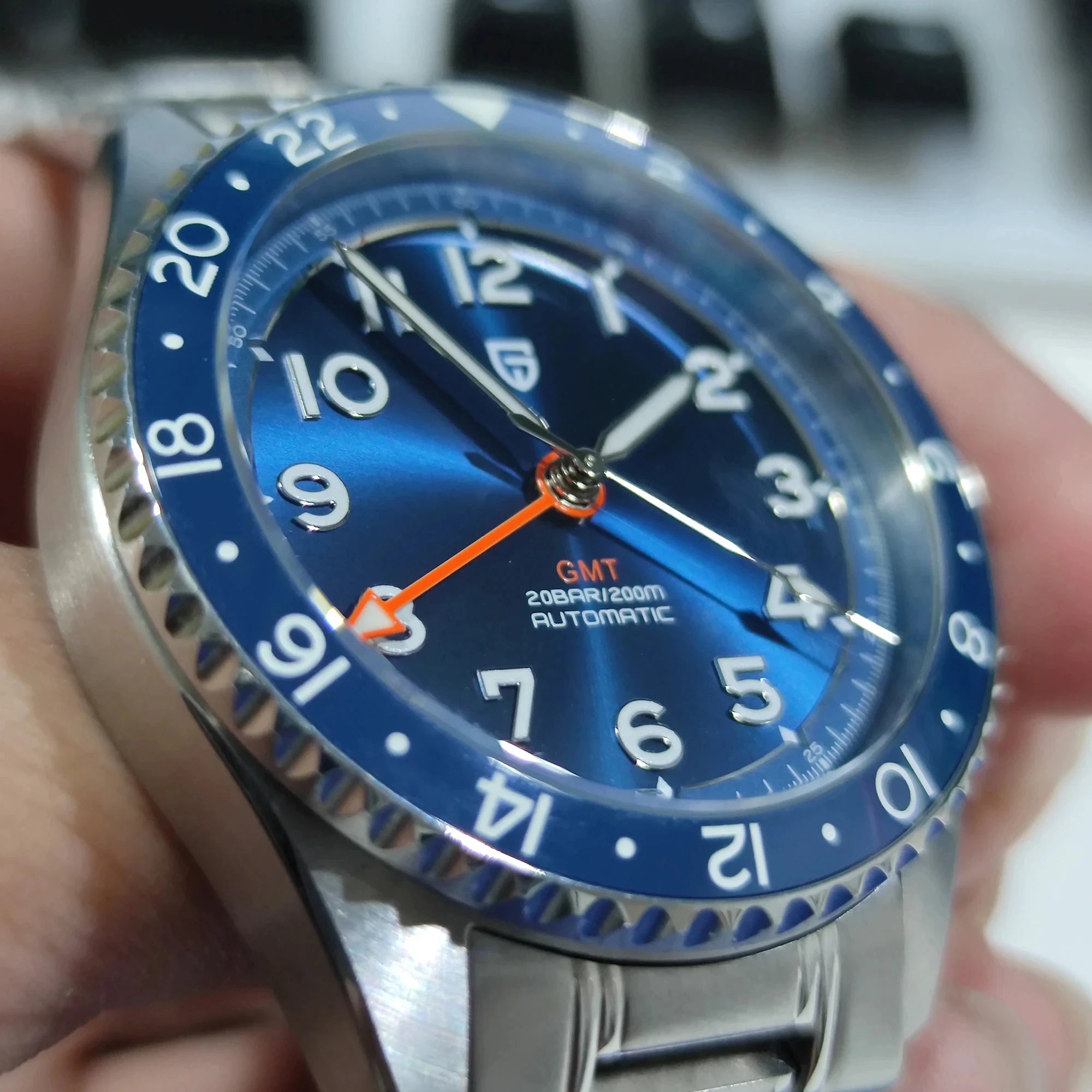 PAGANI DESIGN PD1784 NH34 NEW GMT Automatic Watch Motion Mechanical Watch Stainless Steel Sapphire Glass Waterproof reloj hombre