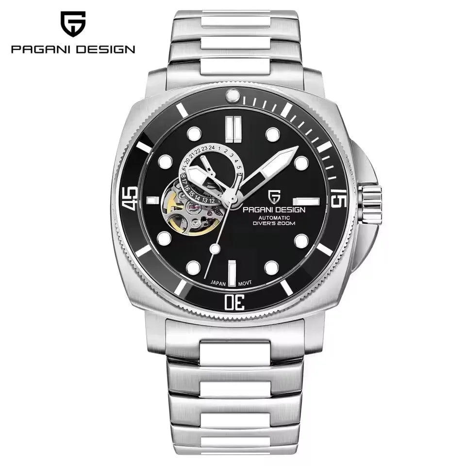 PAGANI DESIGN 2026 Original 43MM Men's Automatic Mechanical Watch NH39 200M Waterproof AR Sapphire Mirror Watches For Men ﻿