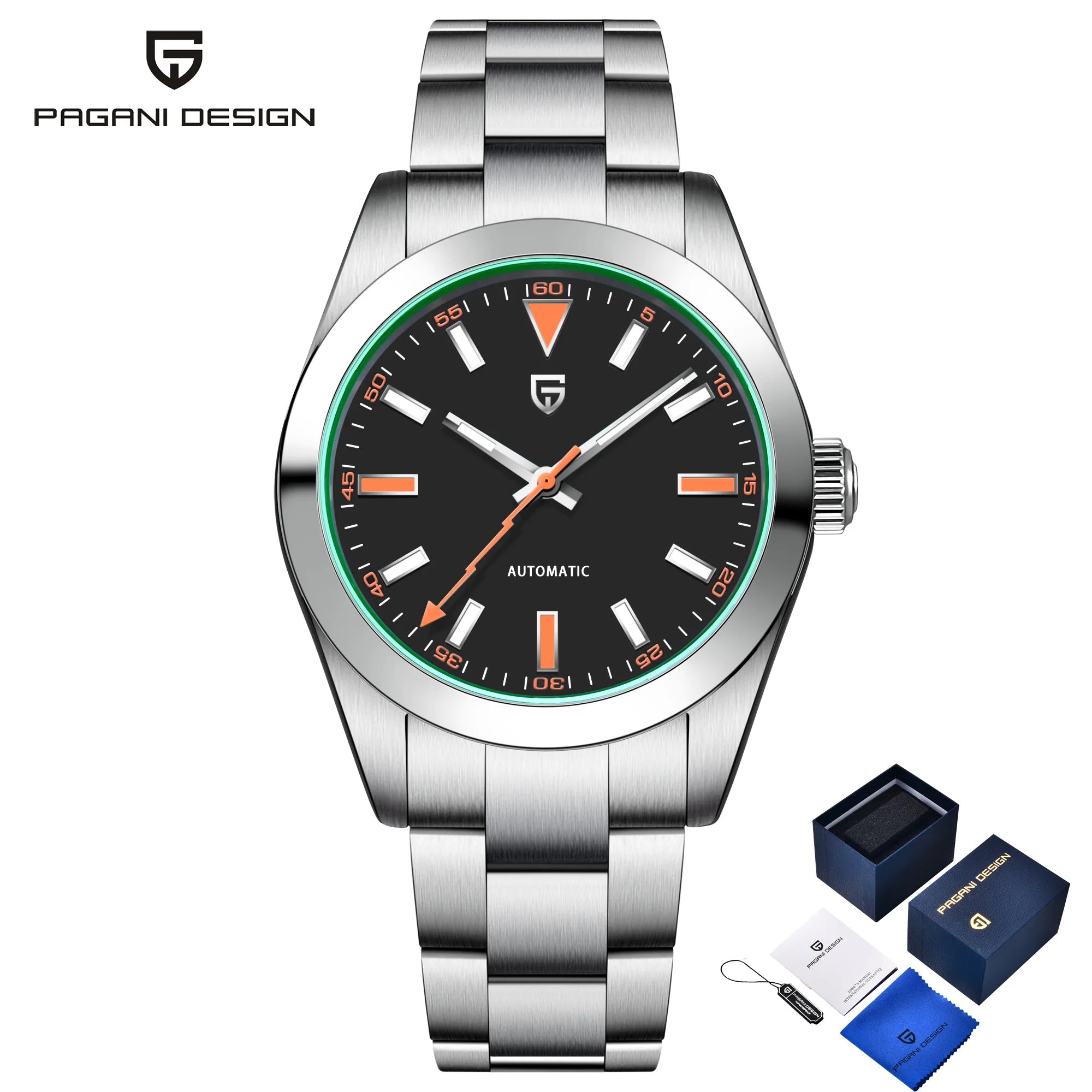 Pagani design 2026 new men's mechanical watches luxury AR sapphire mirror NH35 men's automatic watches waterproof clock gift box