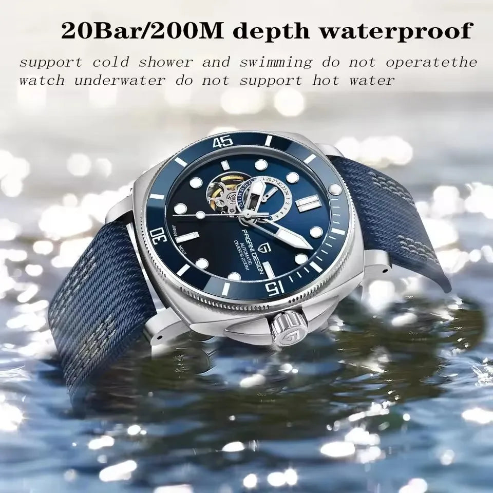 PAGANI DESIGN 2026 Original 43MM Men's Automatic Mechanical Watch NH39 200M Waterproof AR Sapphire Mirror Watches For Men ﻿