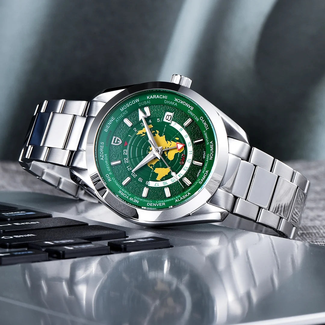PAGANI DESIGN PD-1788 New Men's Watch NH34 GMT Automatic Mechanical Men's Watch Waterproof Stainless Steel Watch