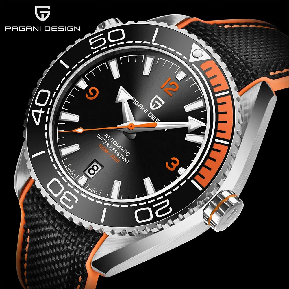 PAGANI DESIGN 2026 42MM Ceramic Bezel men mechanical wristwatches Fashion Sapphire Glass Watch Japan movement Automatic Watches