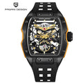 Reloj Pagani PDYS018 Automático Skeleton Cristal Zafiro Acero Inoxidable Diseño Elegante