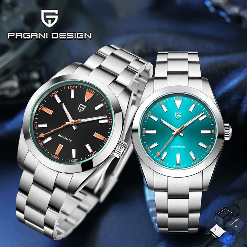 Pagani design 2026 new men's mechanical watches luxury AR sapphire mirror NH35 men's automatic watches waterproof clock gift box
